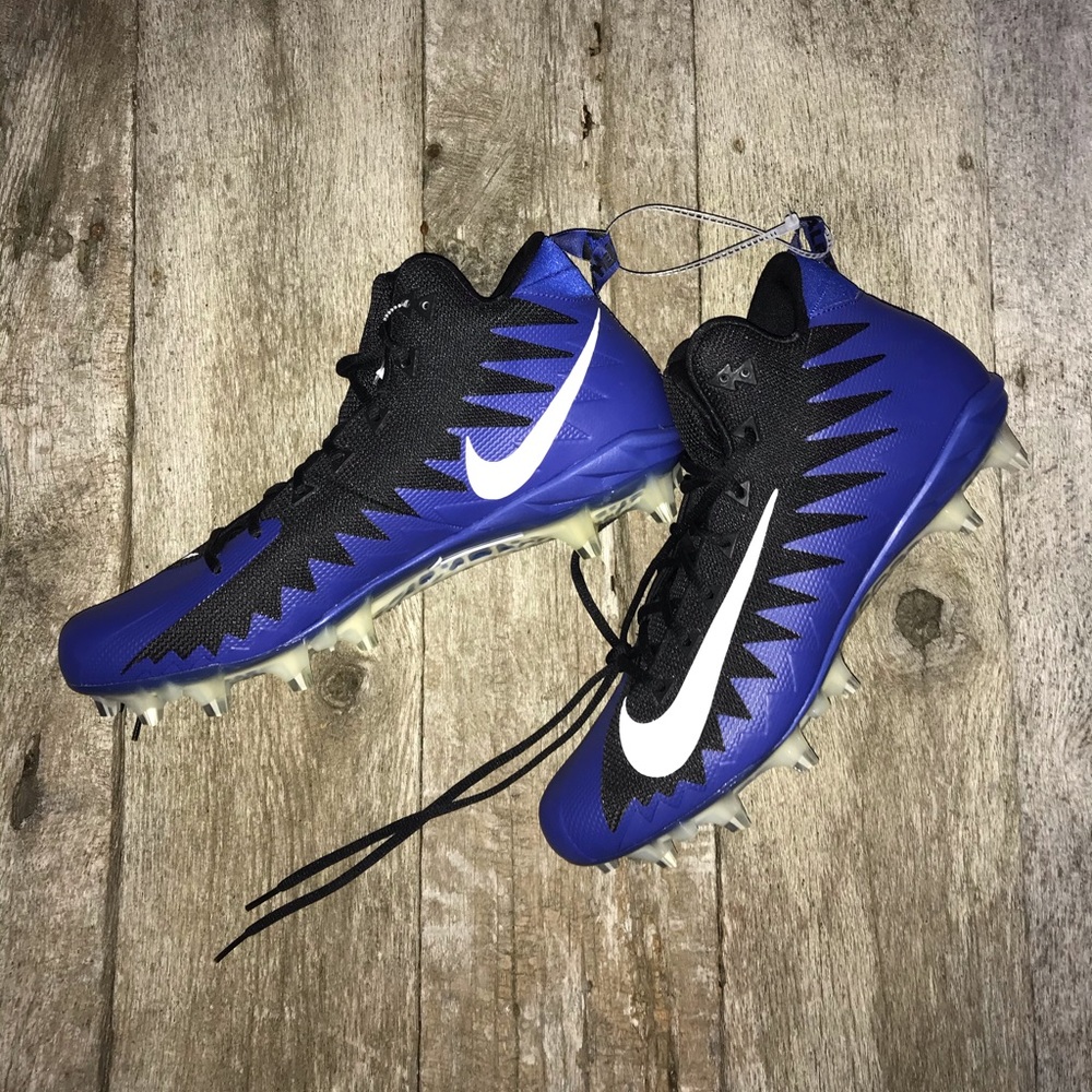 Nike Blue Black Alpha Menace Football Cleats 14.5